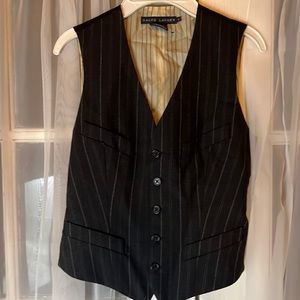 Ralph Lauren Wool PinStripe Vest Boy’s Size 2 Charcoal Grey